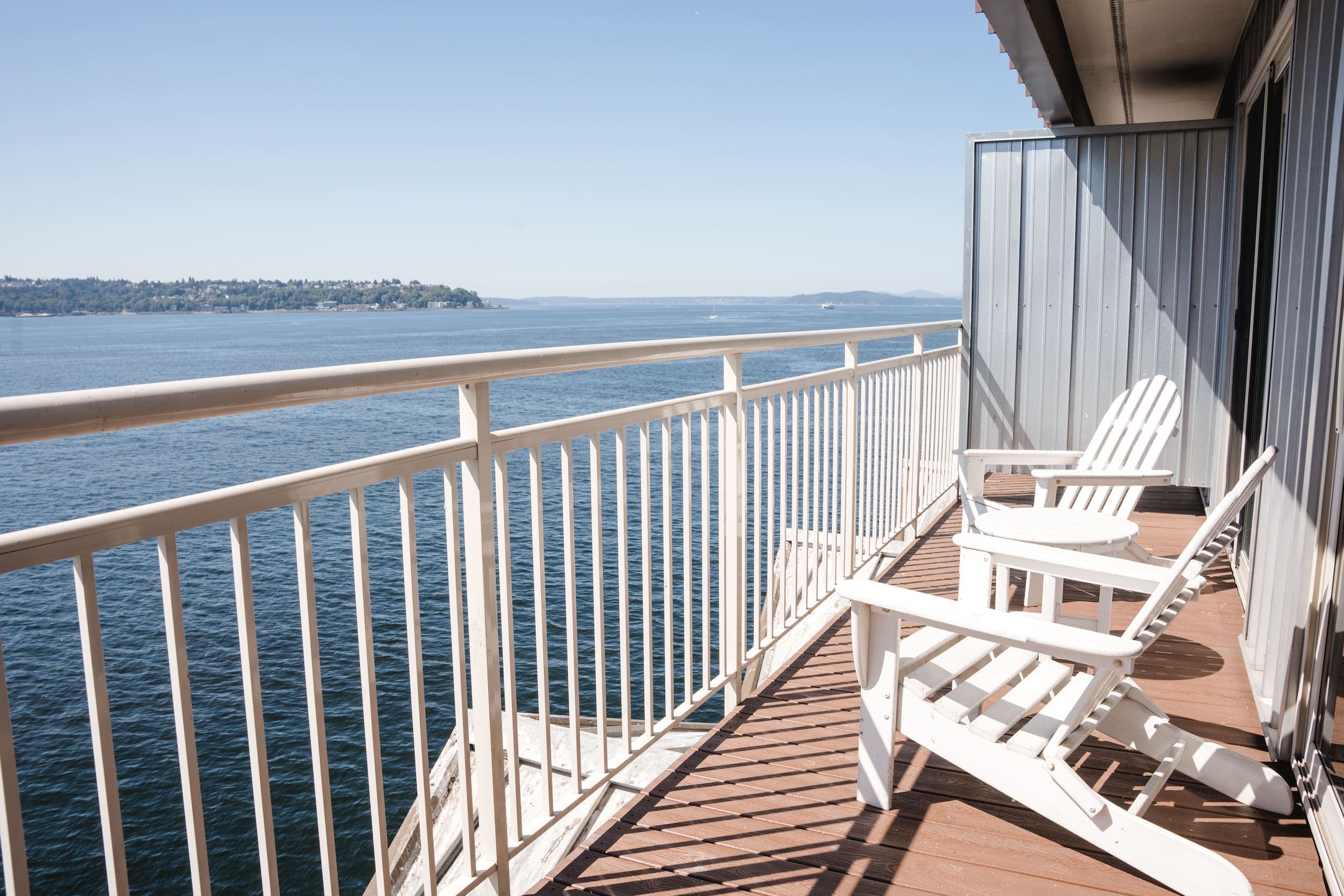 Balcony overlooking the water at The Edgewater