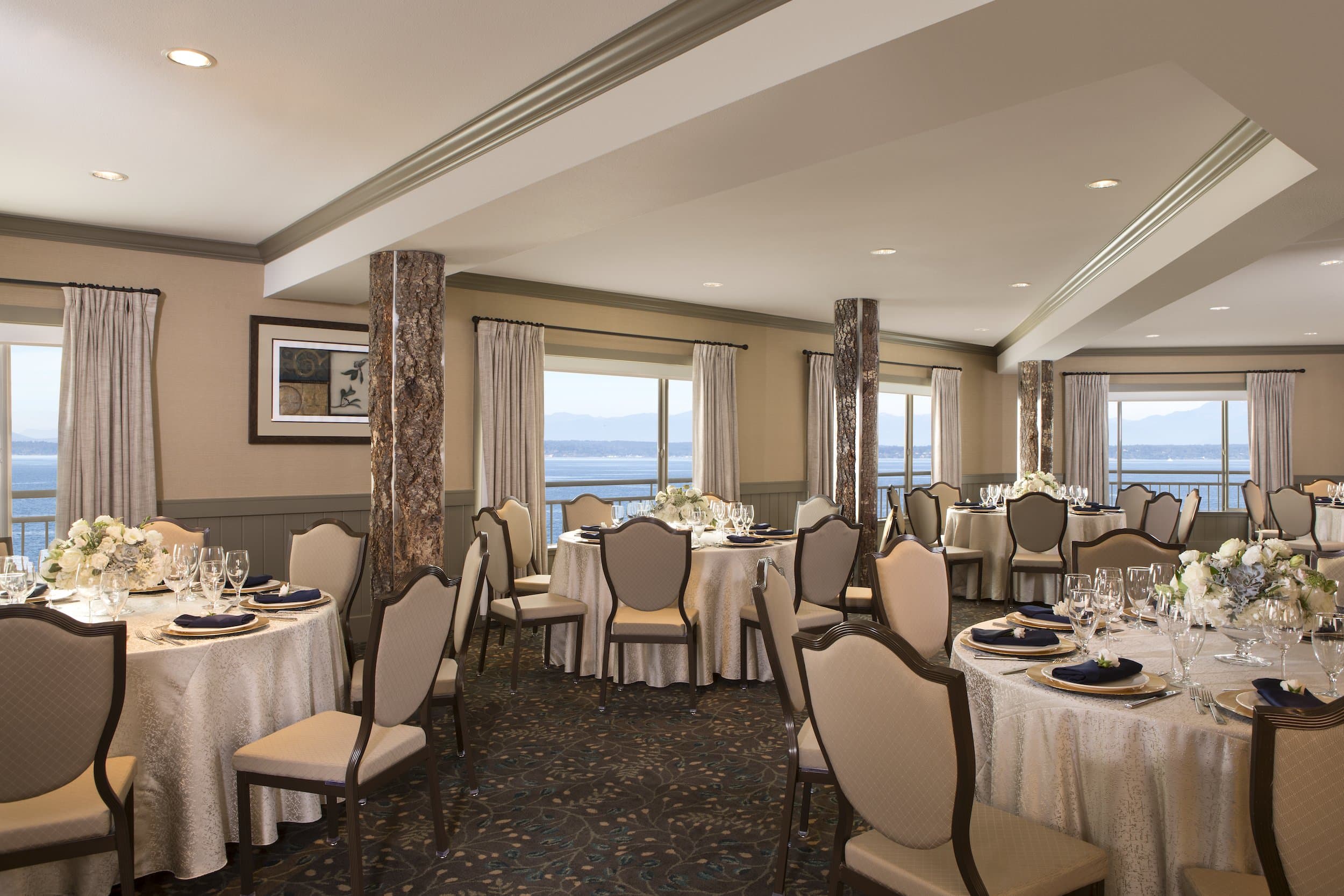 The Akai Room setup for a function at Edgewater