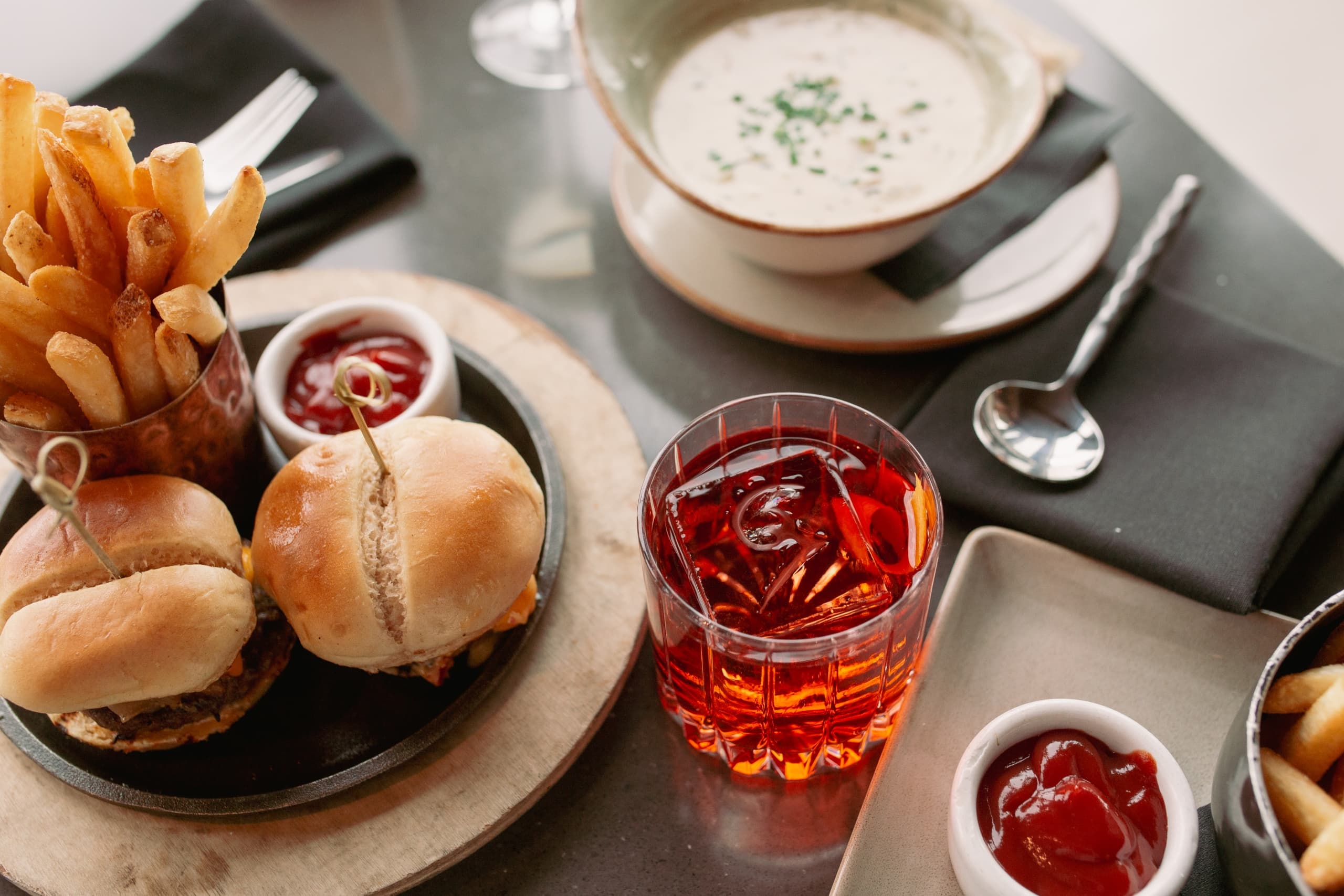 A negroni at The Edgewater Hotel