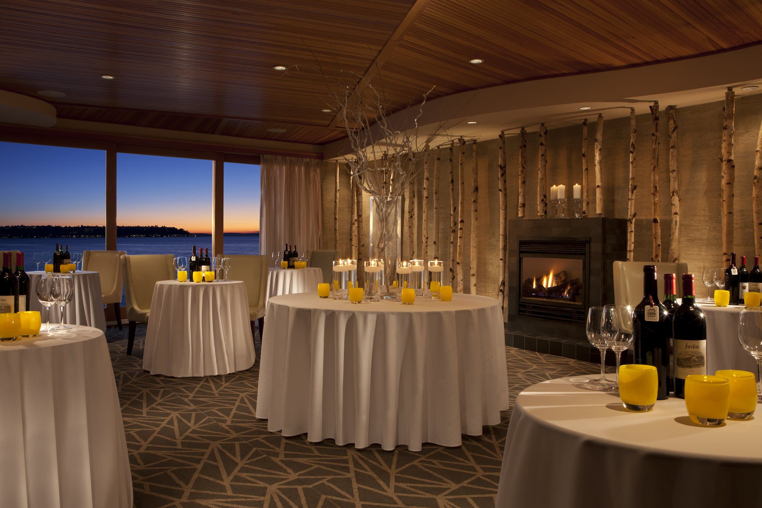 The Forest Room set up for a function at Edgewater