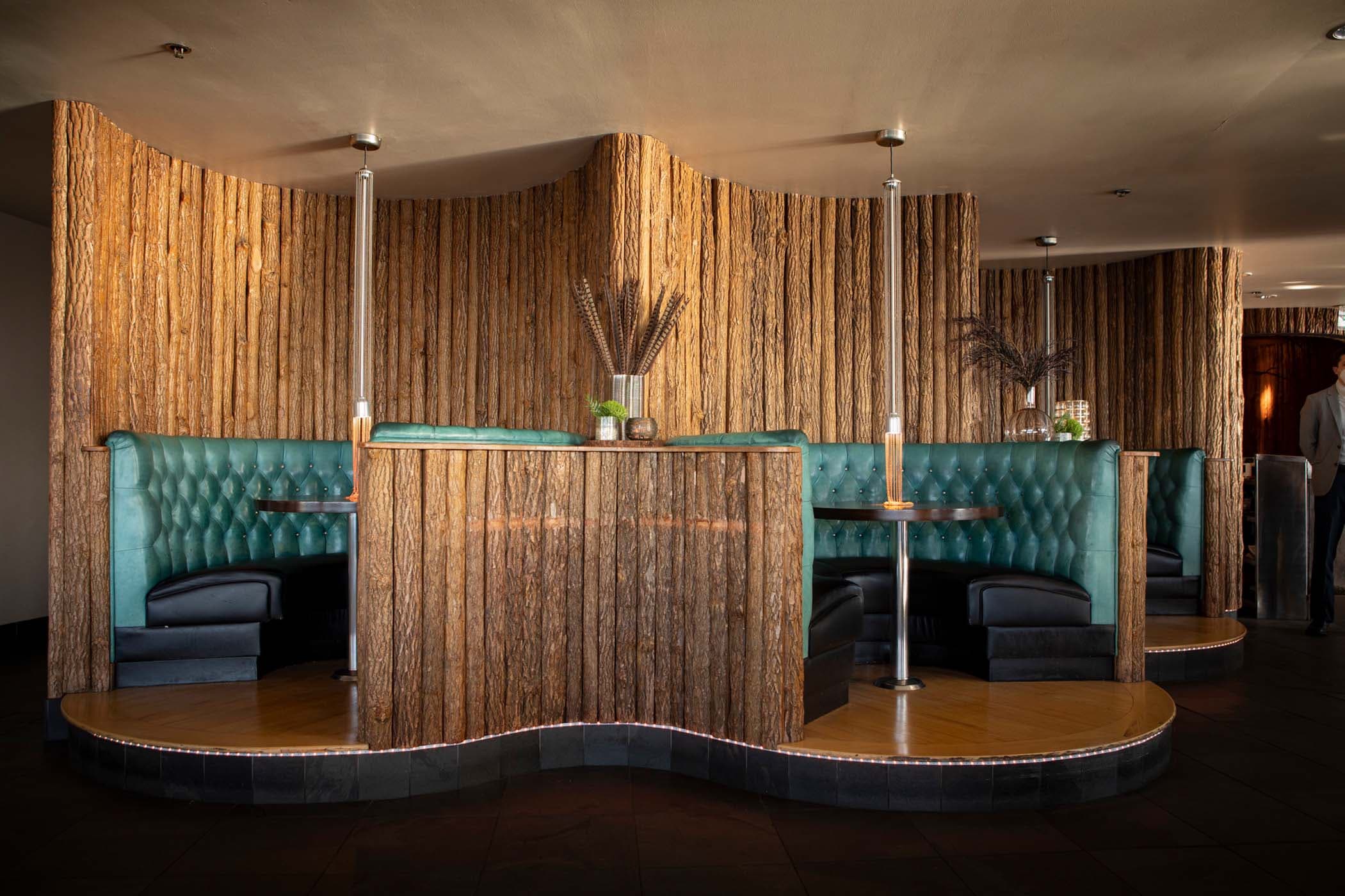 Beautiful dining booths at Edgewater