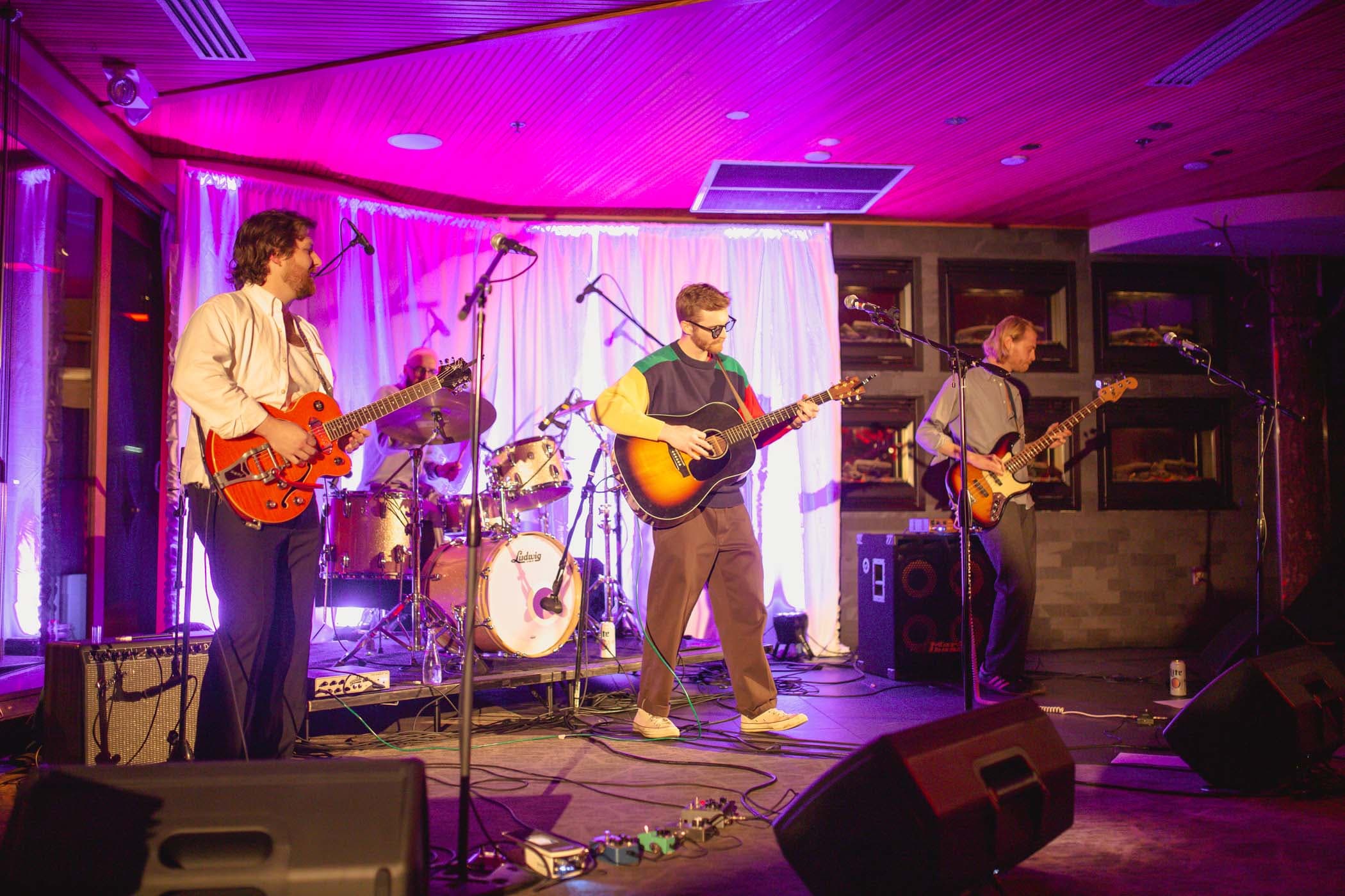 A 4 piece band playing Edgewater