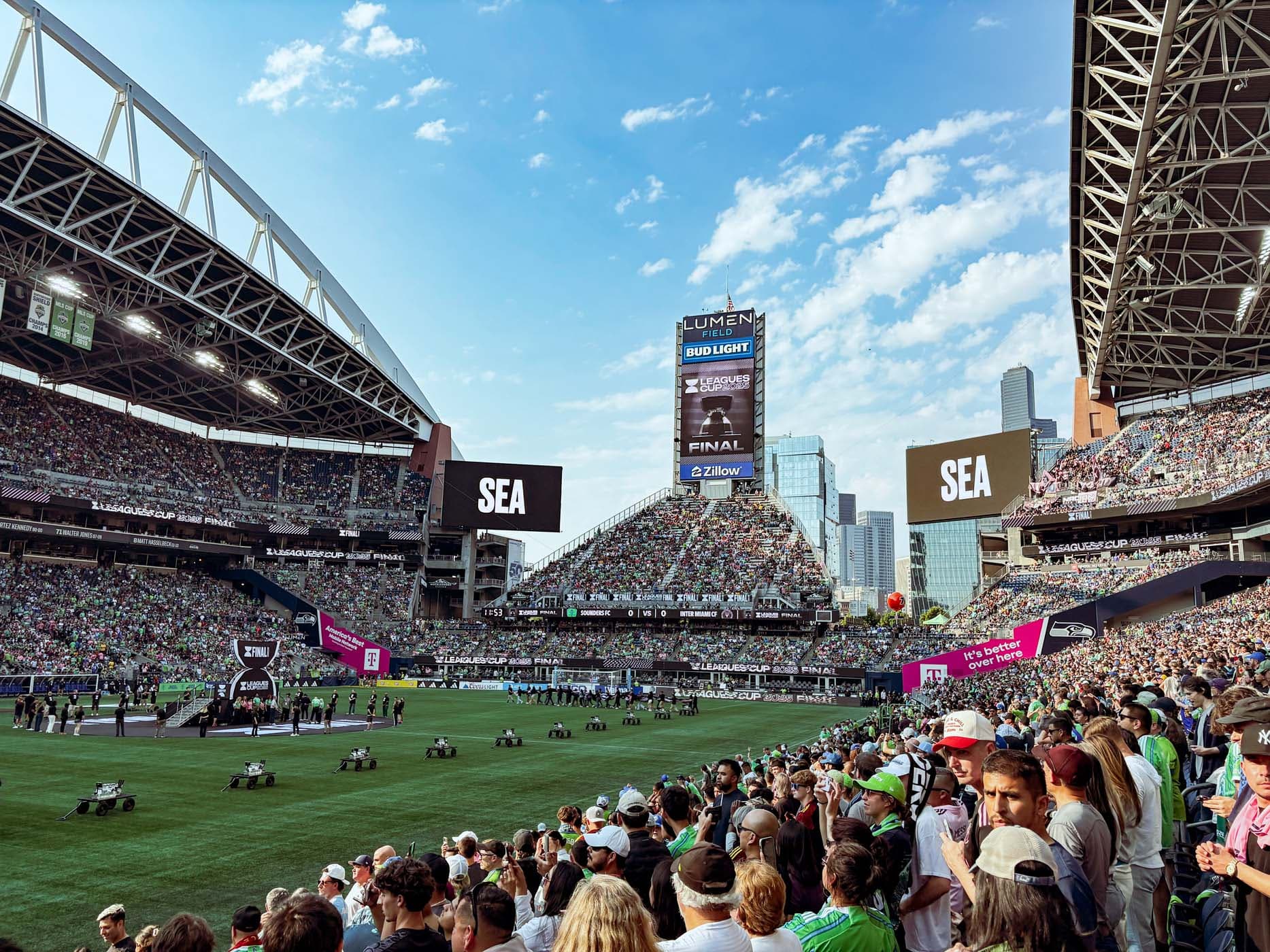 A sports event at Lumen field