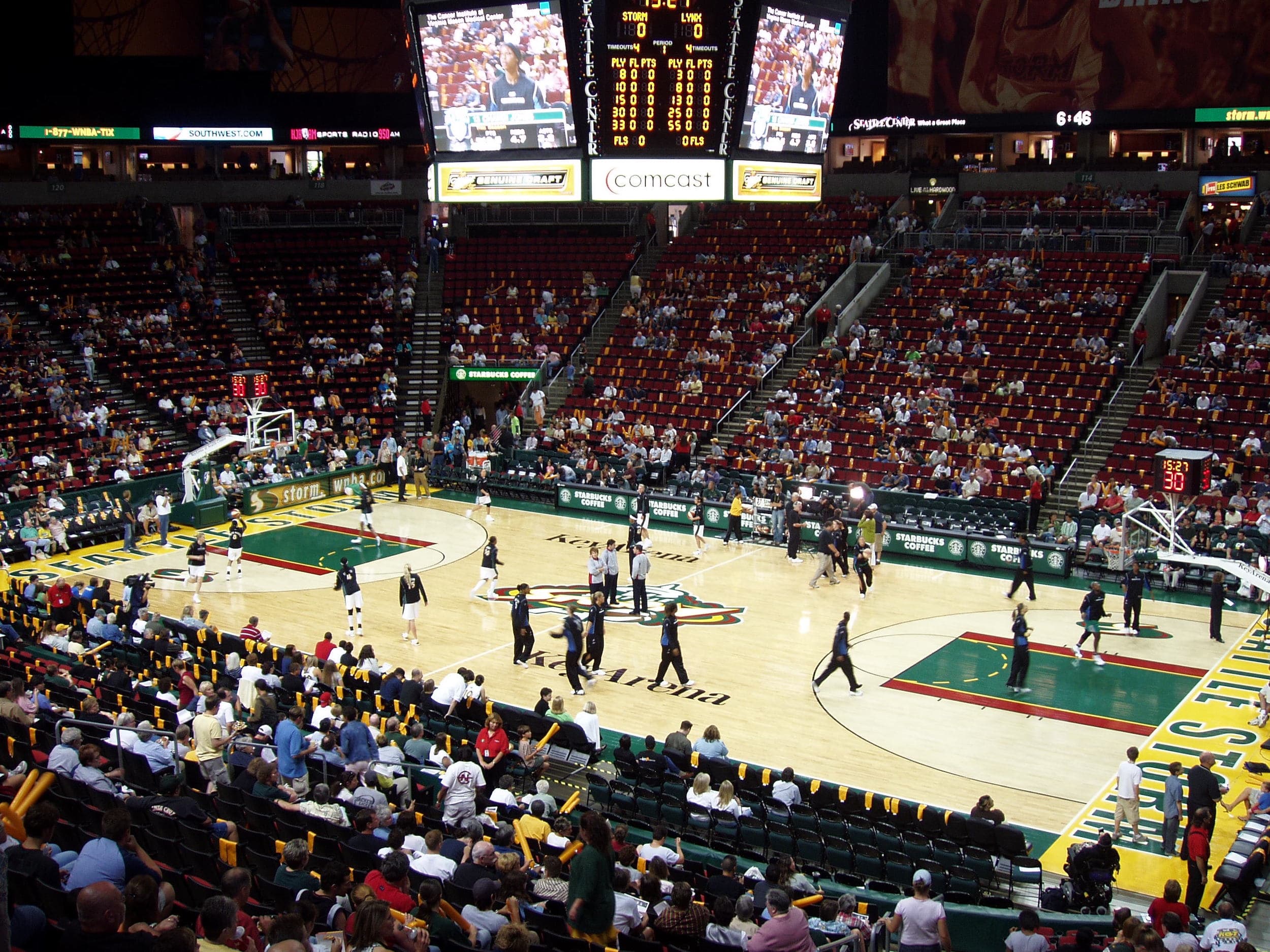 The Seattle Storm playing a game