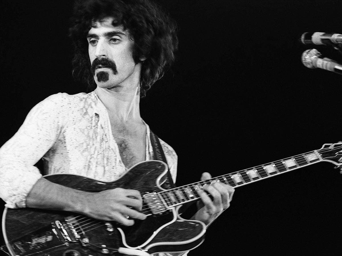Frank Zappa playing guitar