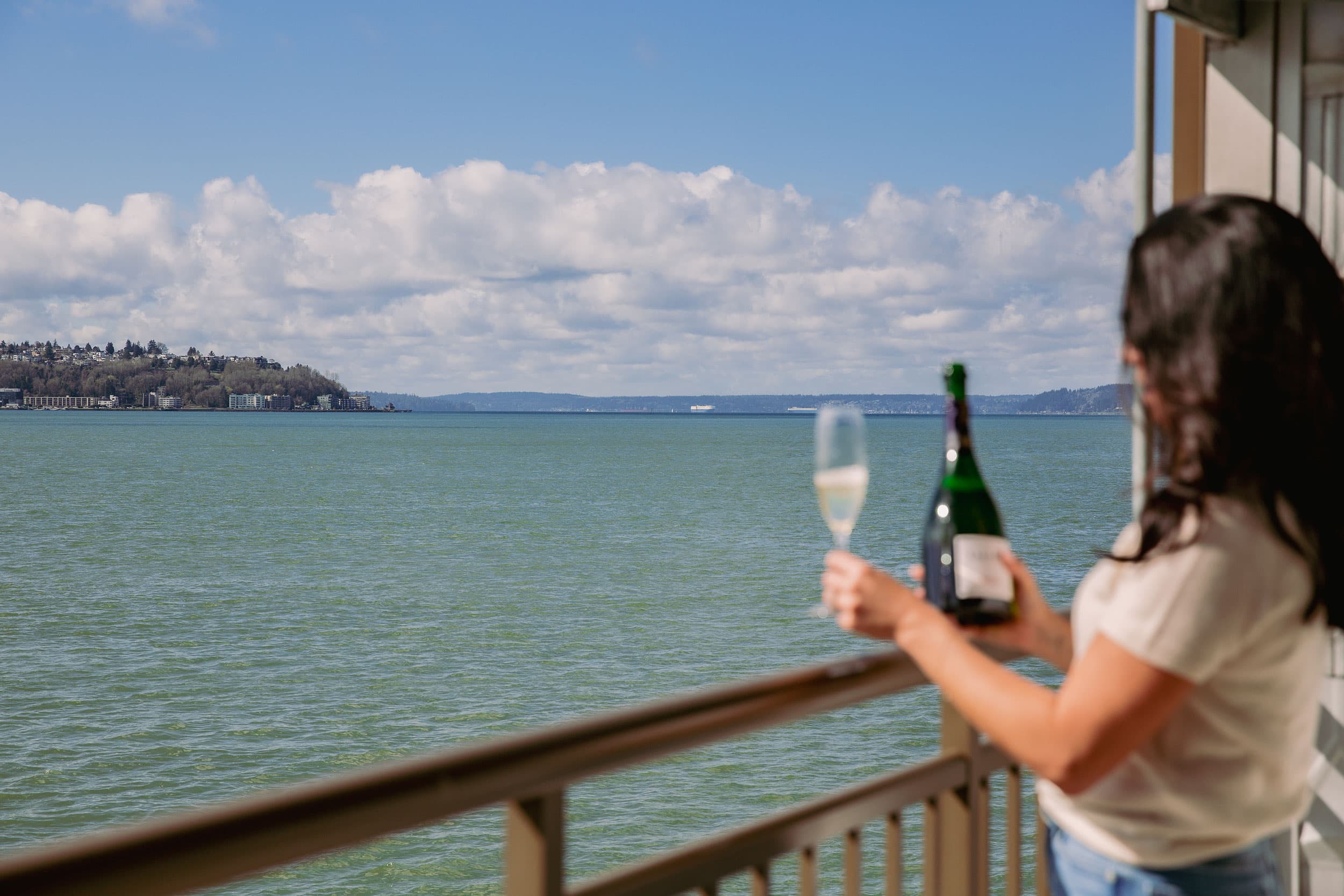 Waterfront Balcony In Seattle