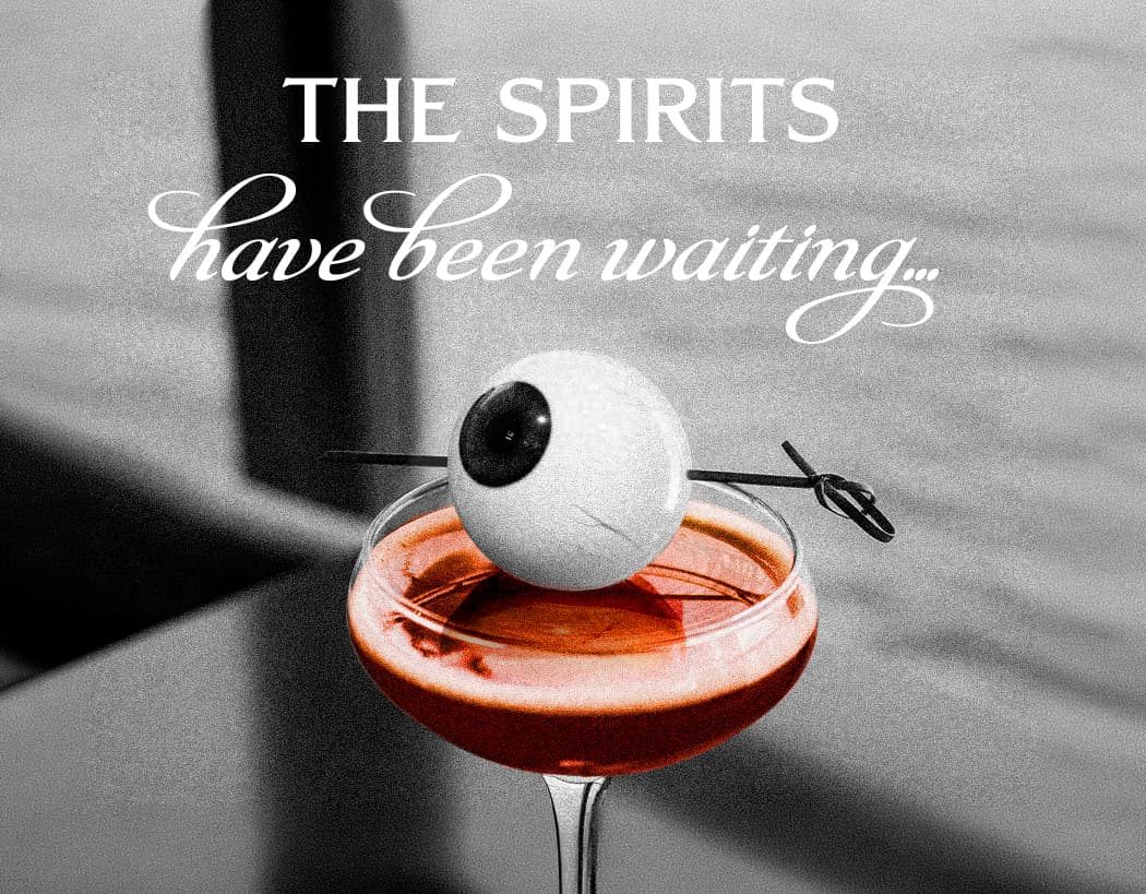 The Spirits Have Be Waiting Cocktail With Eyeball On Top