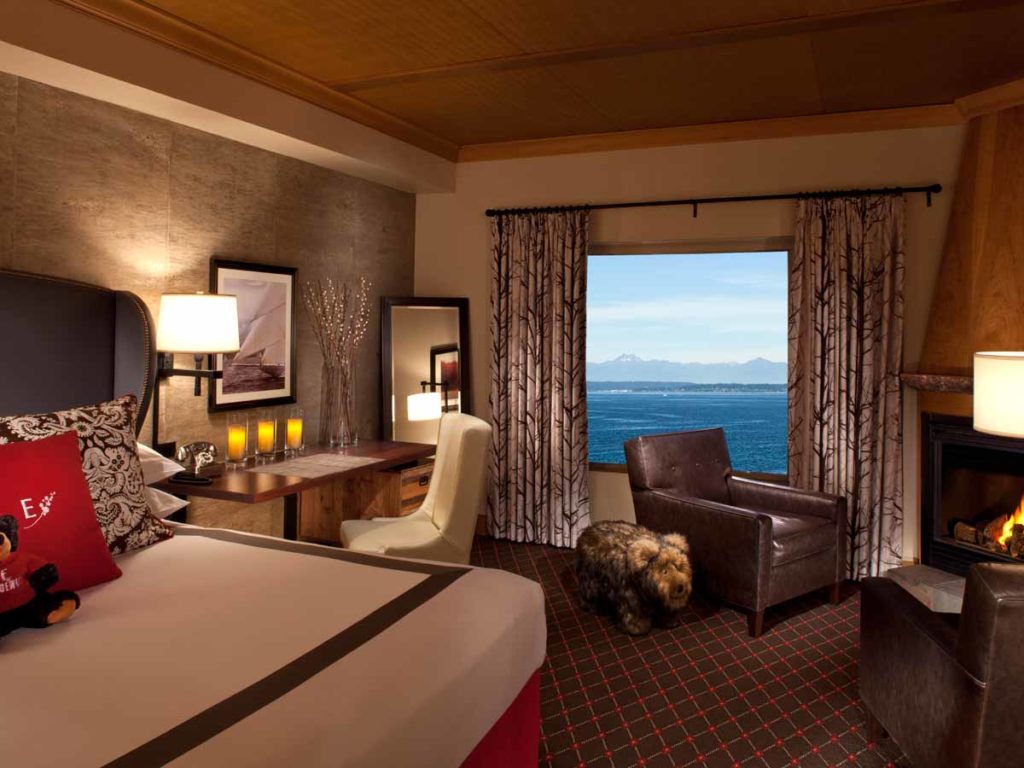 Waterfront room, at the Edgewater Hotel