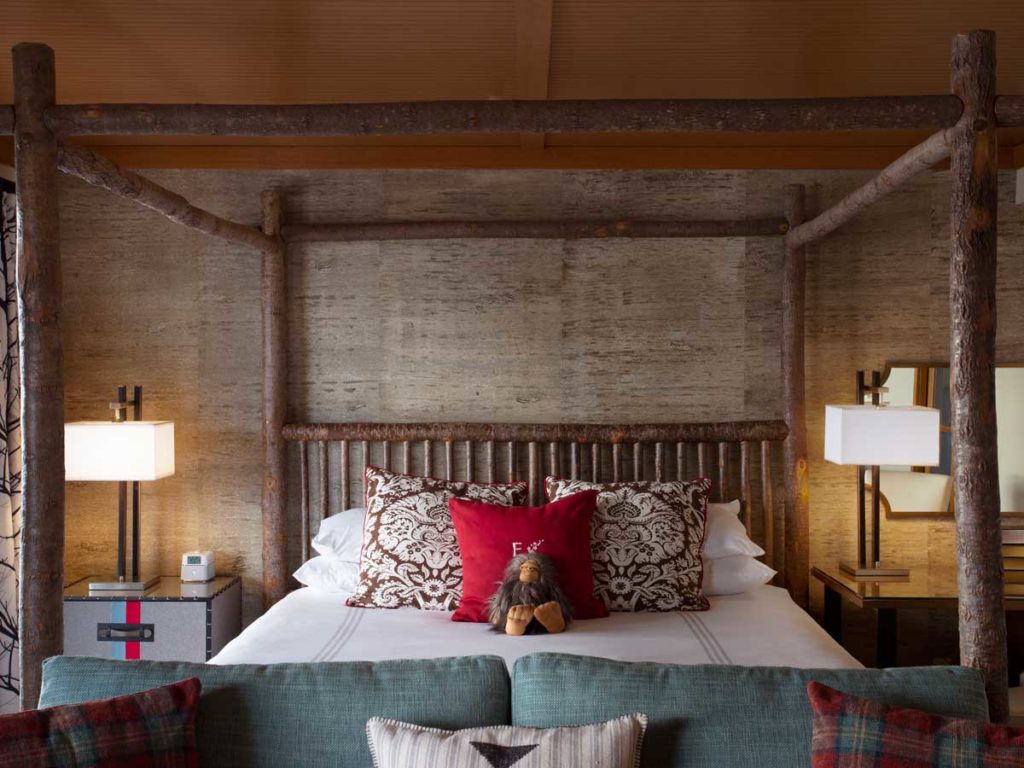 Guest room bed.