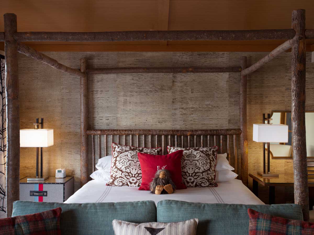 Guest room bed.