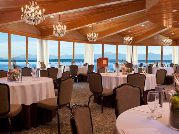 Ballroom with views of Puget Sound