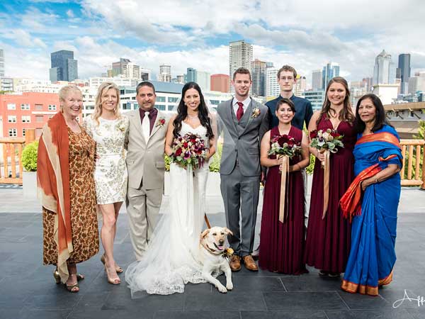 Bridal party at the Edgewater Hotel