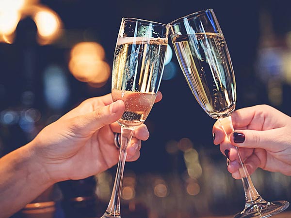 A champagne toast.