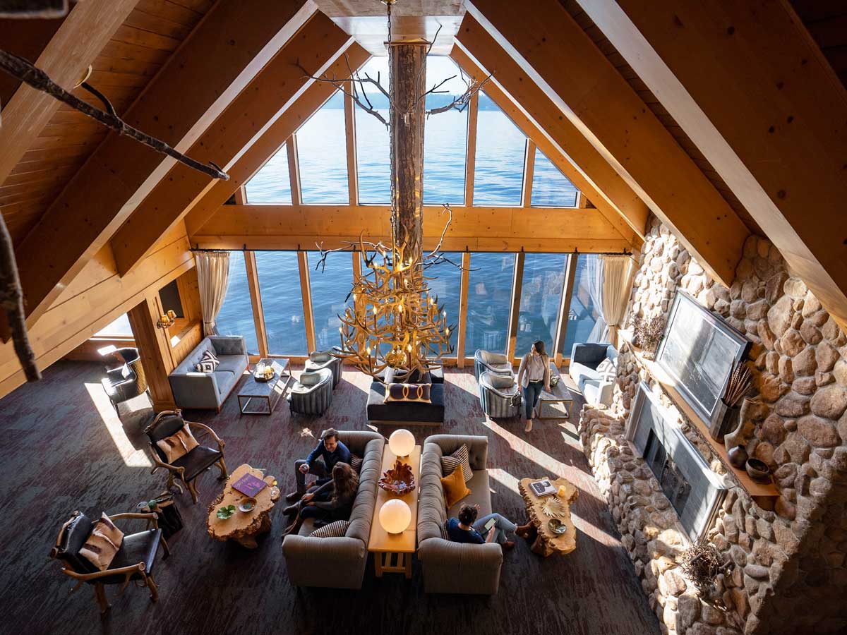 Aerial View Of The Edgewater Lobby.