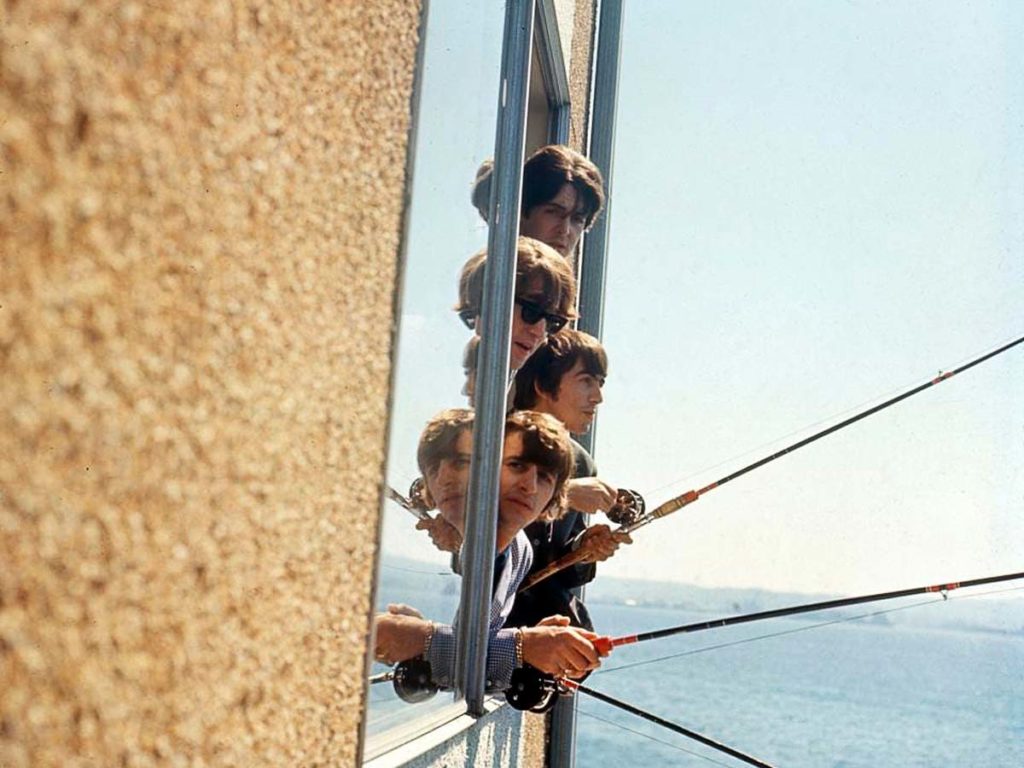 Beatles Fishing From Their Guestroom Window.