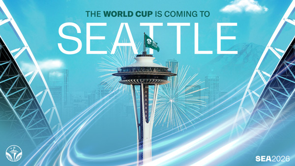 The World Cup Is Coming To Seattle Poster.