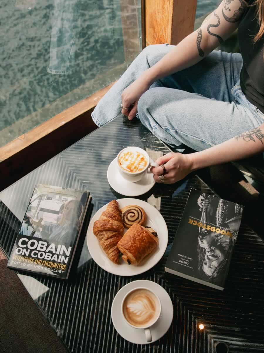 Coffee with a view of Puget Sound at Brim in the Edgewater Hotel