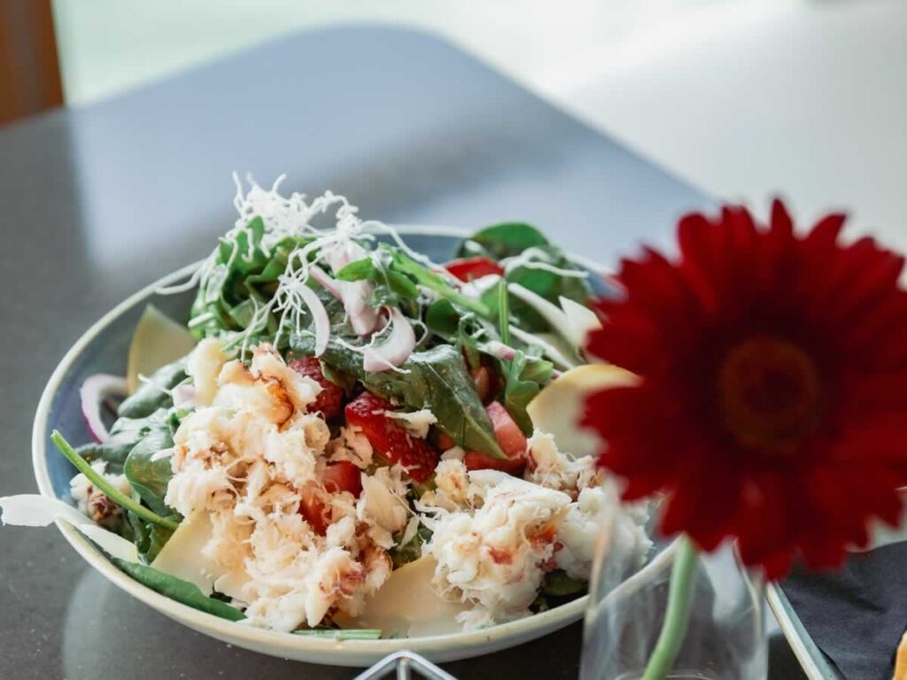Crab salad at Six Seven in the Edgewater Hotel