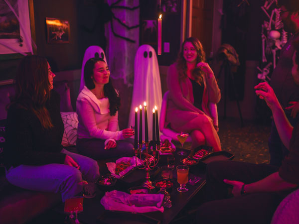 Friends At Halloween Party